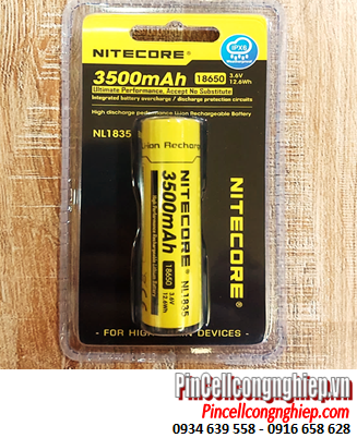 Nitecore NL1835HP; Pin sạc 18650 Lithium Li-ion 3.7v Nitecore NL1835 (3500mAh với 12.6Wh)